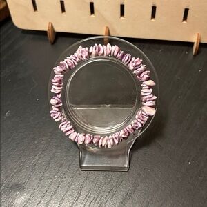 Handcrafted purple freshwater pearl beaded bracelet